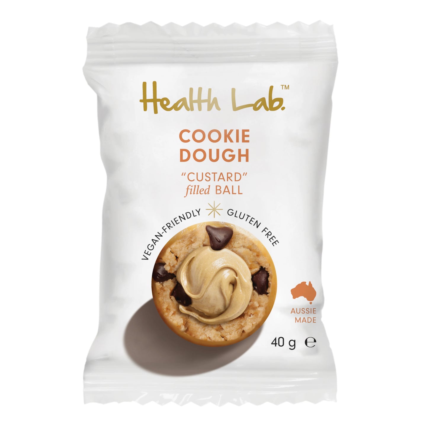 Health Lab's Cookie Dough Vibes Custard Filled Ball 40g (V) (GF)