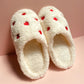 Fluffy Heart Slippers